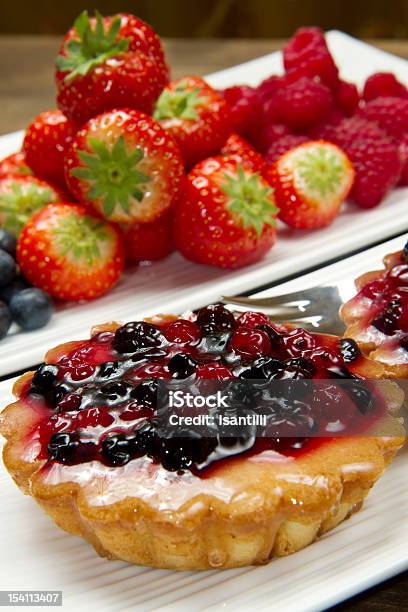 Cake With Berries Stock Photo - Download Image Now - Baked Pastry Item, Berry Fruit, Blueberry