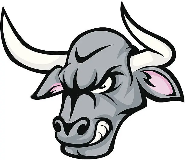 Vector illustration of Raging Bull