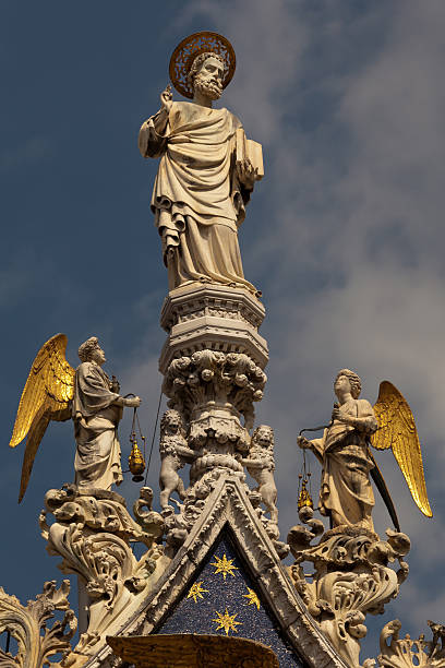 St Mark and Angels stock photo