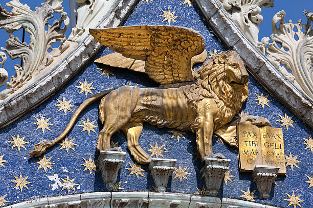 The Lion of St Mark stock photo