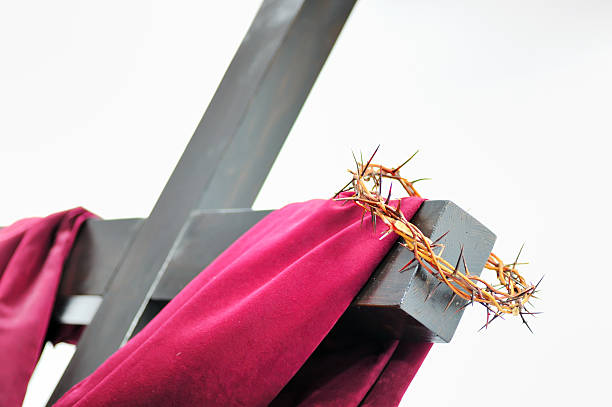 istock crown of thorns and the cross 154122063