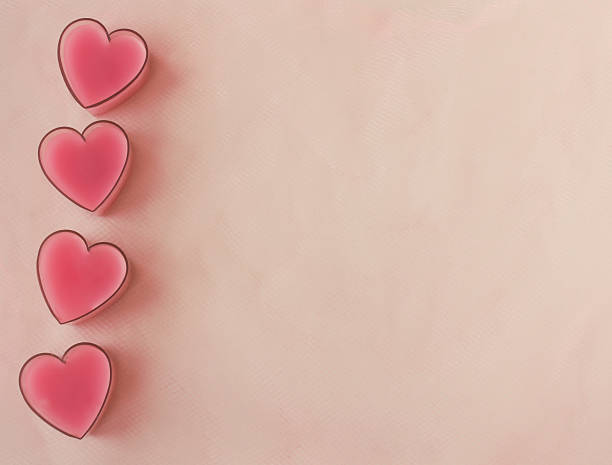 istock Card with four pink hearts 154122123