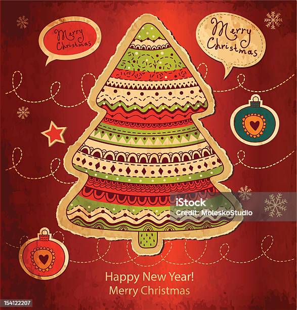 Christmas Card Stock Illustration - Download Image Now - Backgrounds, Celebration, Christmas