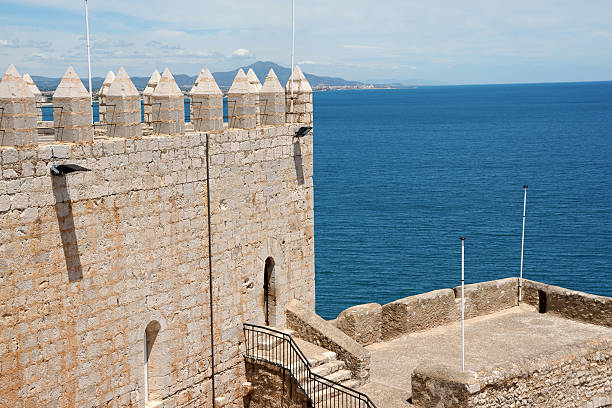 View of Pope Luna's Castle in Peniscola, Valencia Province, Spain. In this palace lived the last Pope after the western schism from Rome, Benedict XIII or Pope Luna.