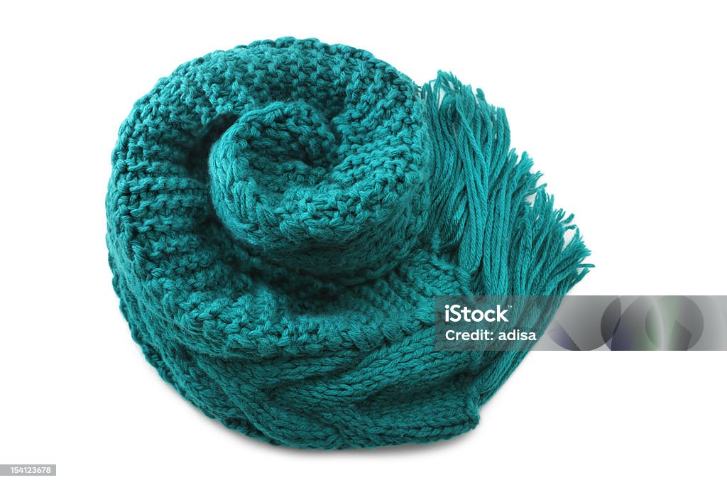 Wool scarf Wool scarf isolated on white Casual Clothing Stock Photo