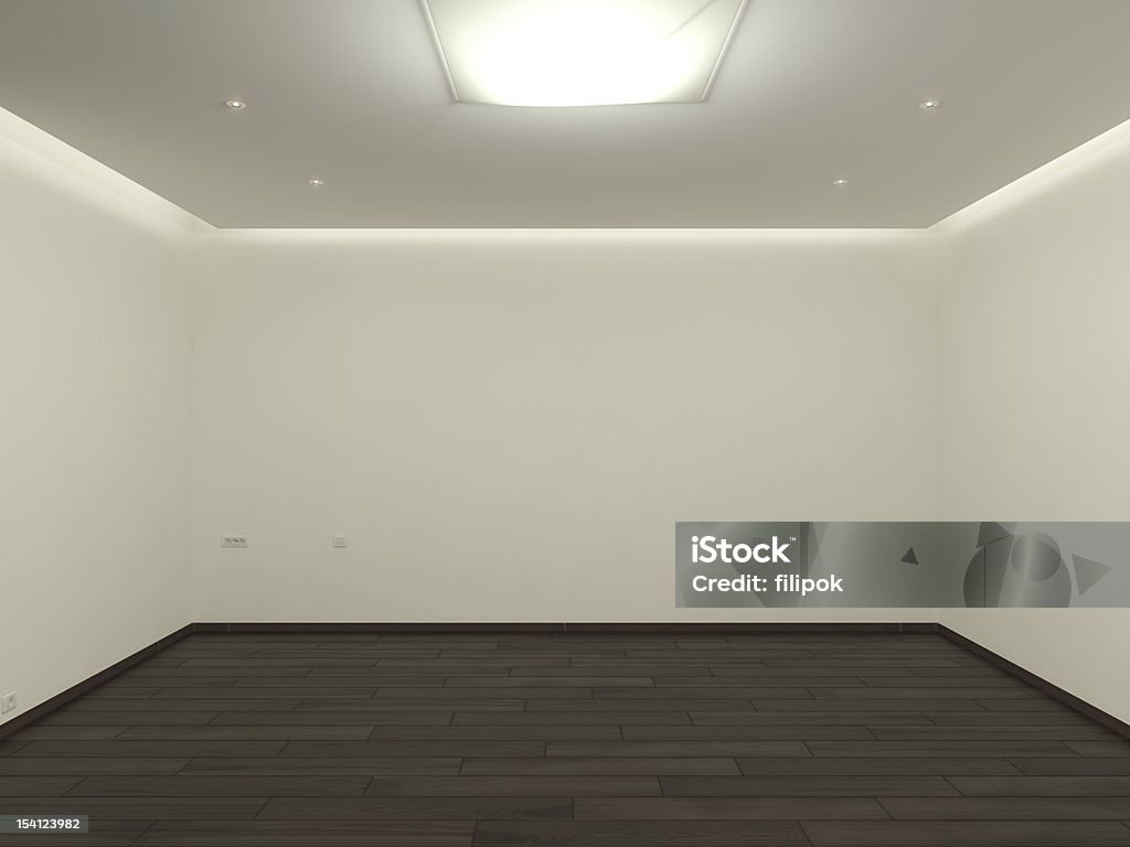 Empty room Empty room. It's 3D image. Domestic Room Stock Photo