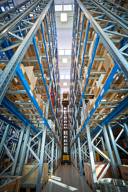 Industry Storehouse Forklift stock photo