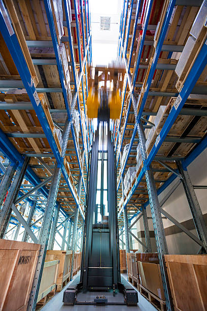 Industry Storehouse Forklift stock photo