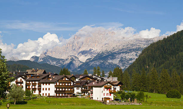 istock Dolomites - Civetta mountains with clouds from Falcade 154127600