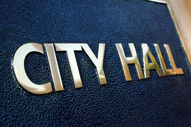 istock City Hall building nameplate 154134665