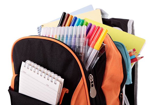 istock Backpack full of new school supplies 154134940