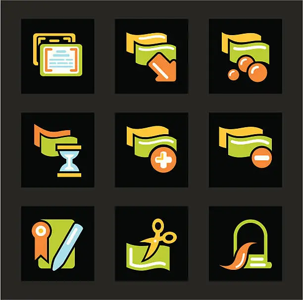 Vector illustration of Color Icon Series - Finances Icons