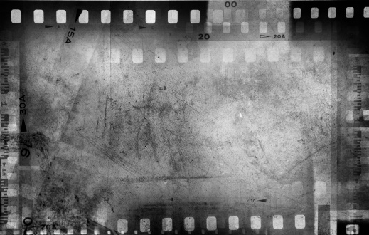 Film negatives frame, copy space