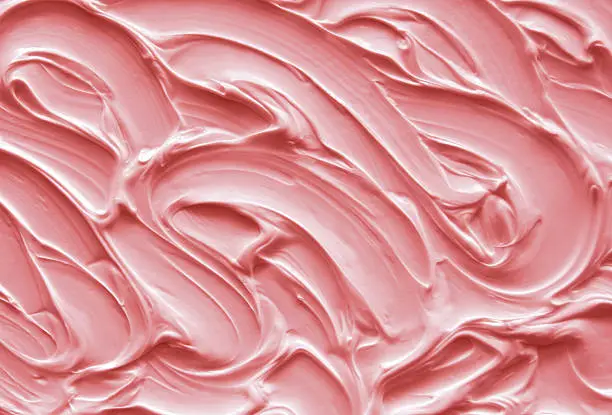 Pink icing with textured swirls