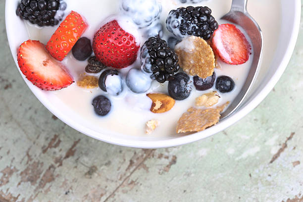 istock Healthy yogurt, berries and cereal for breakfast 154143343