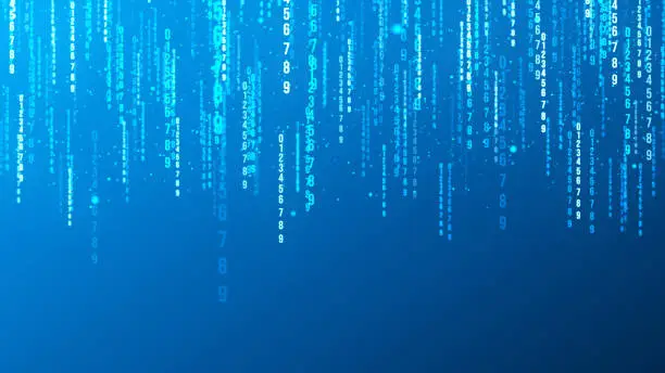 Photo of Abstract futuristic binary background for hackathon and other digital events.