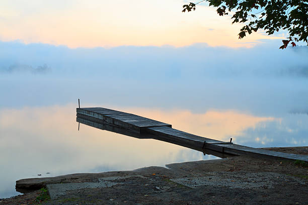 eighth lake dock - adirondack mountains adirondack state park air landscape stock-fotos und bilder