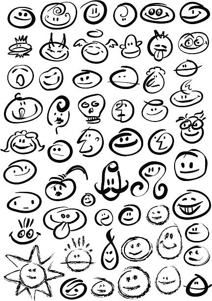 Pennellata Smiley - illustrazione arte vettoriale