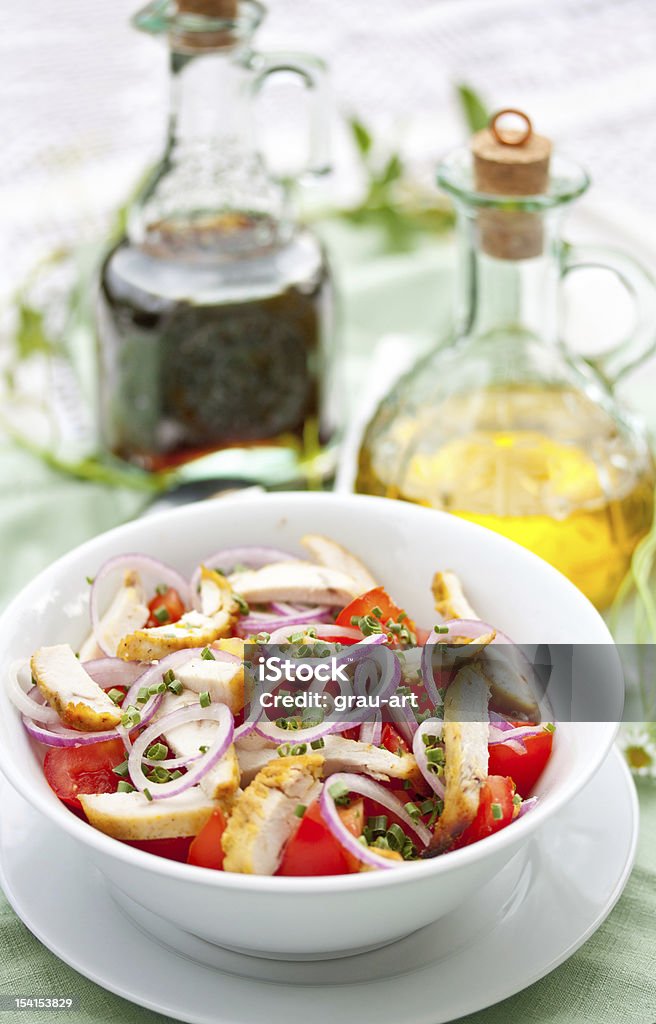 Pollo, insalata di pomodori - Foto stock royalty-free di Aceto balsamico
