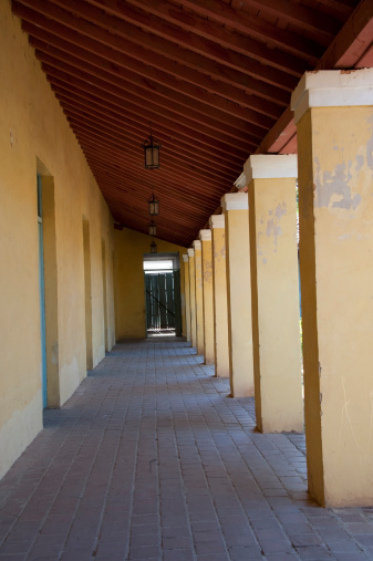 Entry area to multiple classrooms, primarily art studios, located in Trinidad, Cuba