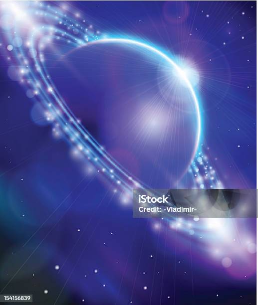 Planeta Azul Estrelas - Arte vetorial de stock e mais imagens de Astronomia - Astronomia, Azul, Ciência