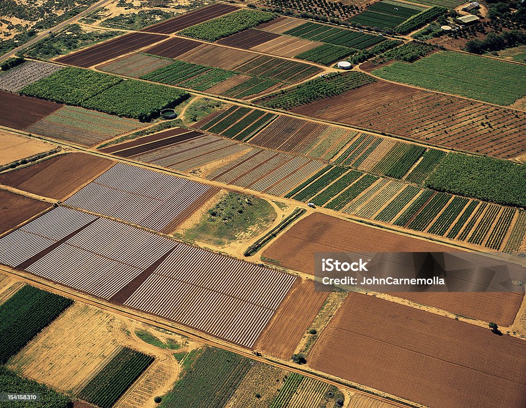 crops fruit crops near Carnarvon,Western Australia Aerial View Stock Photo