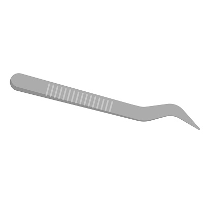 tweezers icon vector illustration. pinset sign symbol