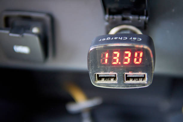 istock USB port in the car panel close up. Car interior detail 1541671832