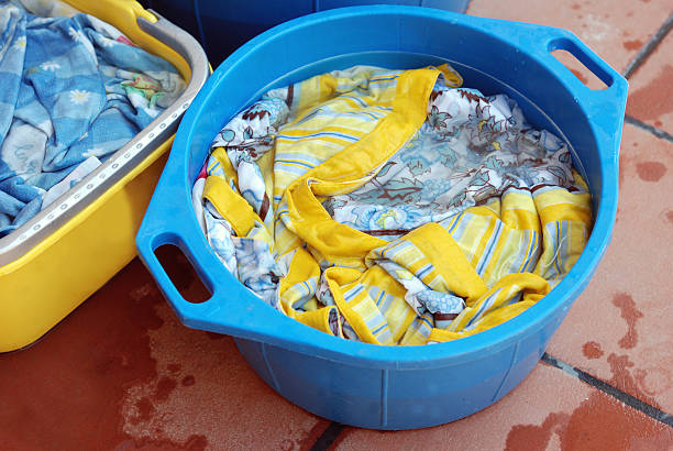 homemade laundry stock photo