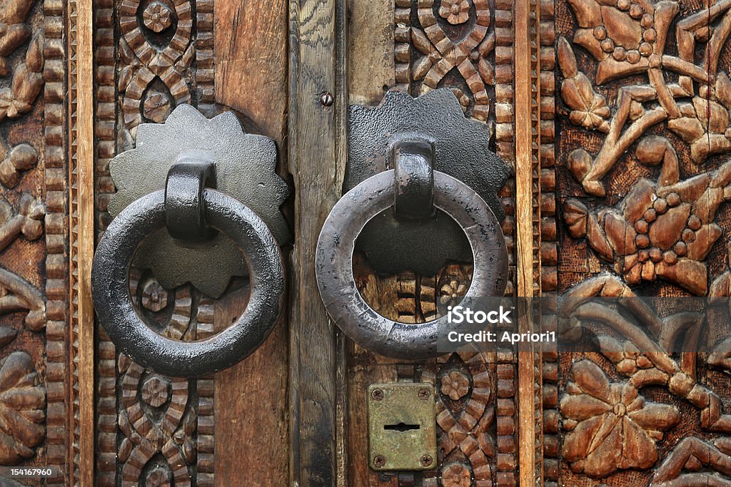 Stare drewniane drzwi naukę - Zbiór zdjęć royalty-free (Antyczny)
