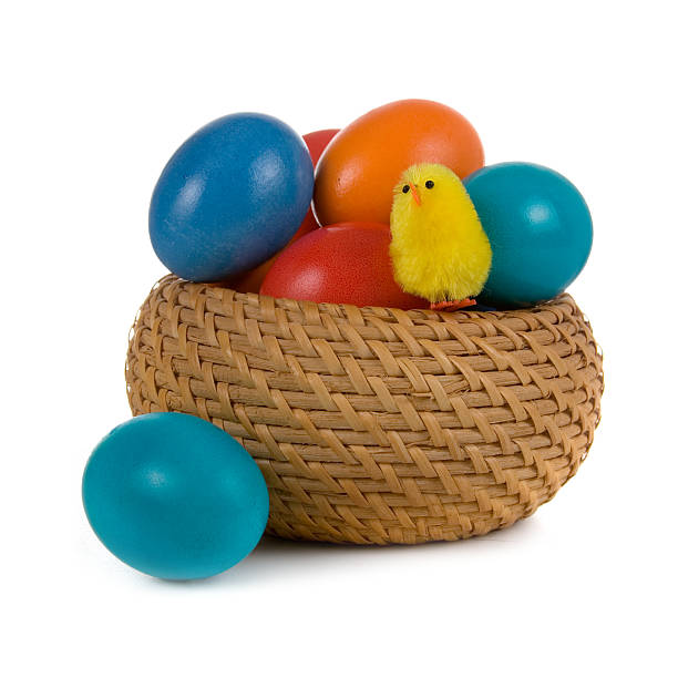 istock Easter eggs and sprigs of willow 154168247