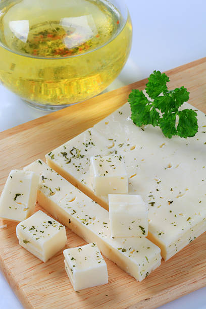 istock Pieces of cheese with herb 154168357