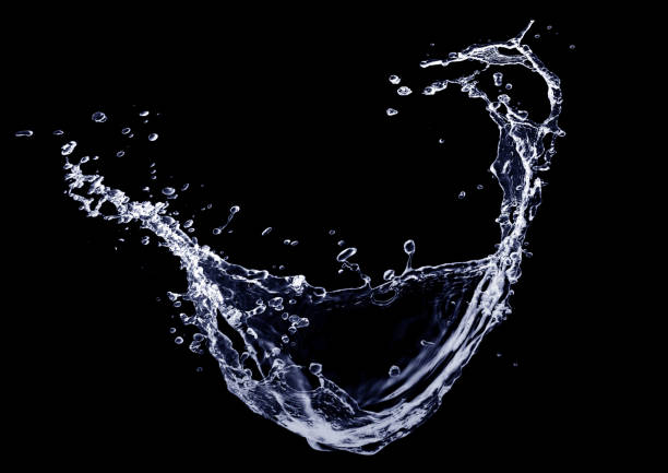 istock 3d illustration of abstract blue water splashing on black background 1541688305