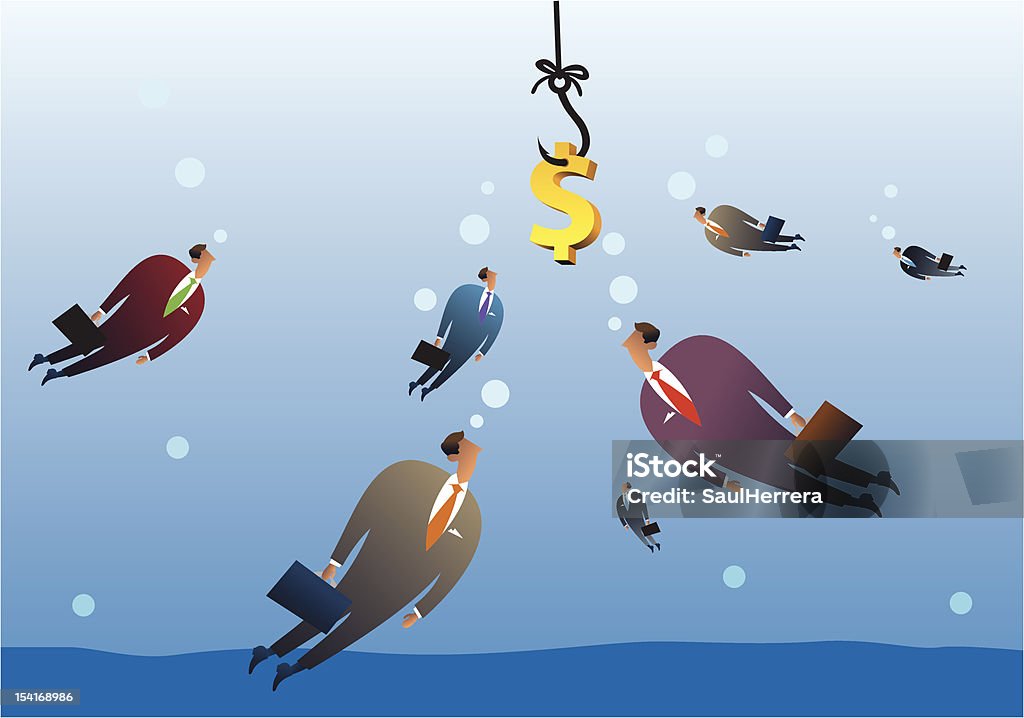 fishhook biznesowe - Grafika wektorowa royalty-free (Nieuczciwość)