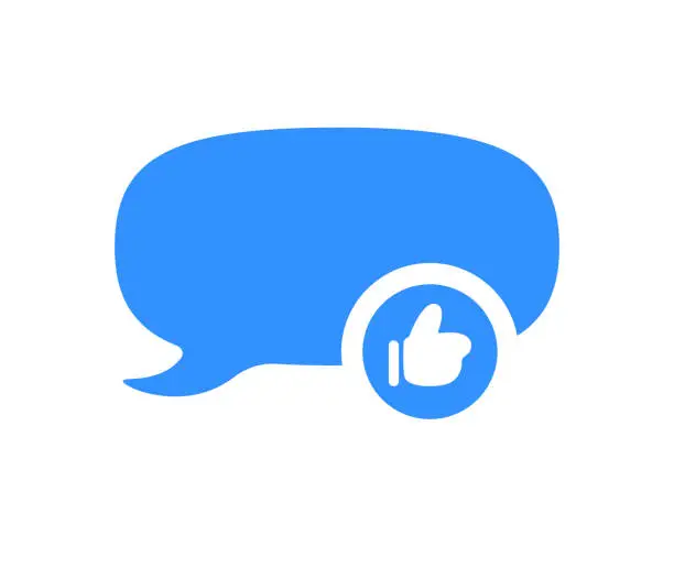 Vector illustration of Emoticon reaction on speech bubble