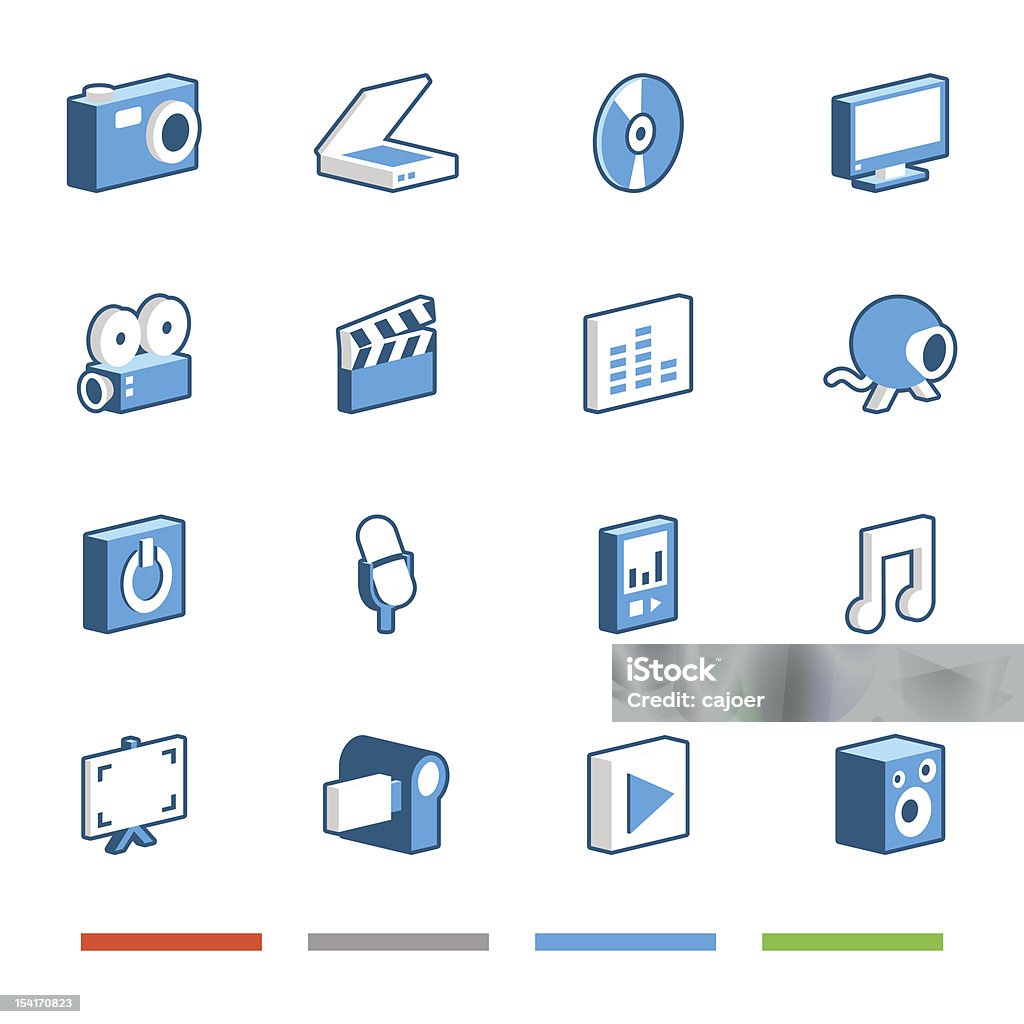 Multimedia Icons  Icon Symbol stock vector