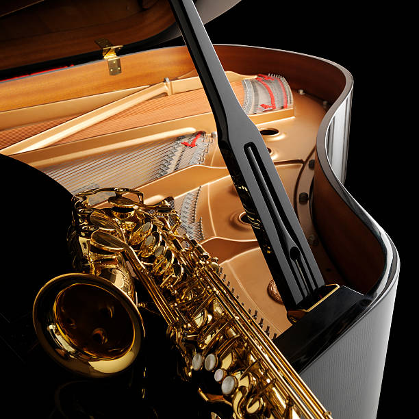 istock Saxophone and grand piano 154173524
