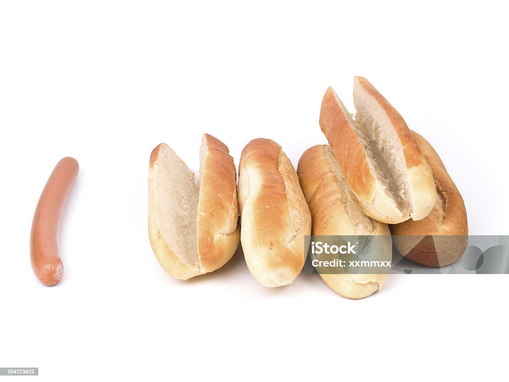 hot dog w clipping path hot dog sausage and buns on white  American Culture Stock Photo