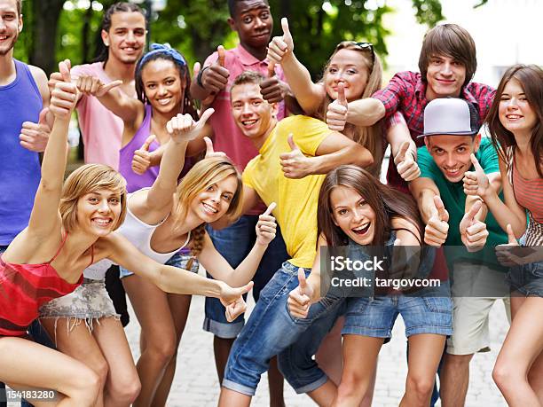 Group Of People Outdoors Stock Photo - Download Image Now - Adult, African Ethnicity, Afro Hairstyle