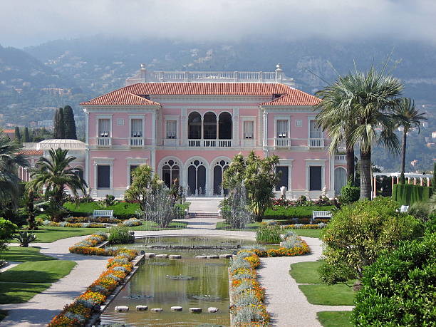 villa ephrussi de rothschild, cap ferrat, frança - rothschild - fotografias e filmes do acervo