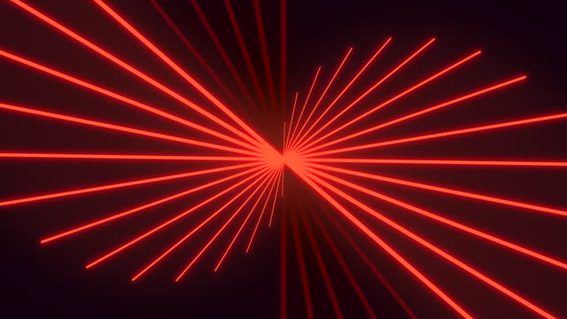 Pulse trace neon red lines in vertigo on black gradient