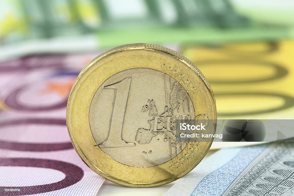 Ein-euro-Münze - Lizenzfrei Bankgeschäft Stock-Foto