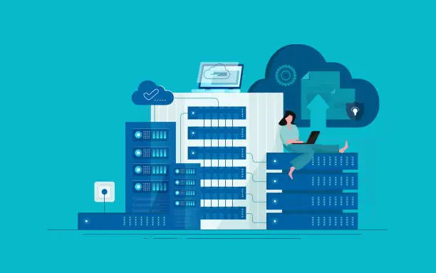 Vector illustration of Data processing concept