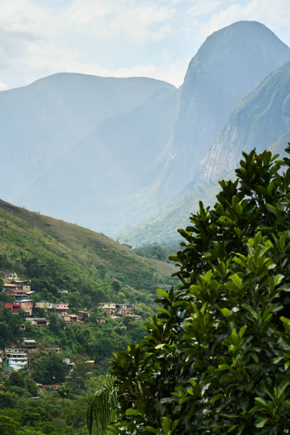istock Small village in a scenic mountain valley 1541870373