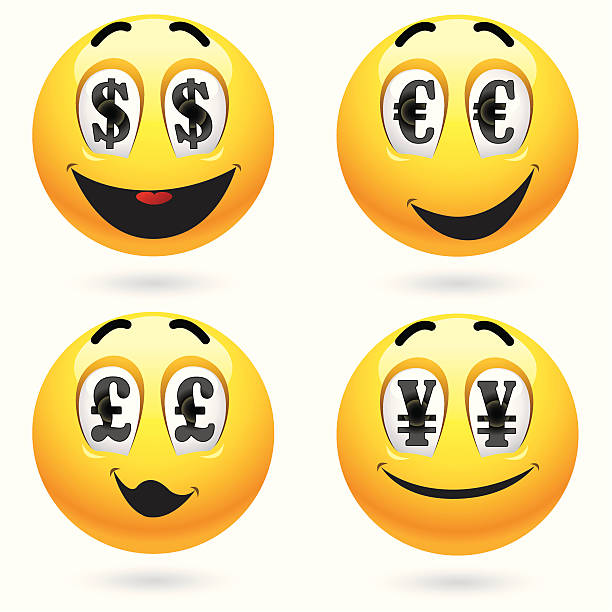 ilustrações de stock, clip art, desenhos animados e ícones de smiley bola - aspirations growth expressing positivity selling