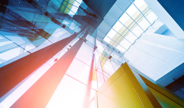 istock Modern abstract architecture and details background with metal and glass 1541912007