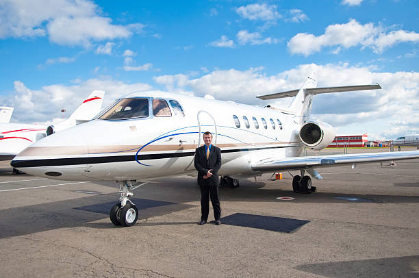 istock Businessman at Corporate Jet 154191256