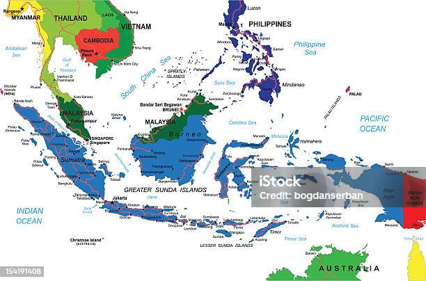 Ilustración de Mapa De Indonesia y más Vectores Libres de Derechos de Cartografía - Cartografía, Ilustración, Islas Spratly