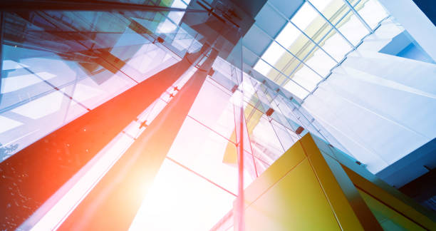 istock Modern abstract architecture and details background with metal and glass 1541915082