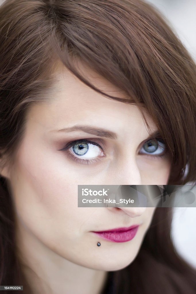 뷰티 인물 사진 brunette 여자 - 로열티 프리 갈색 머리 스톡 사진